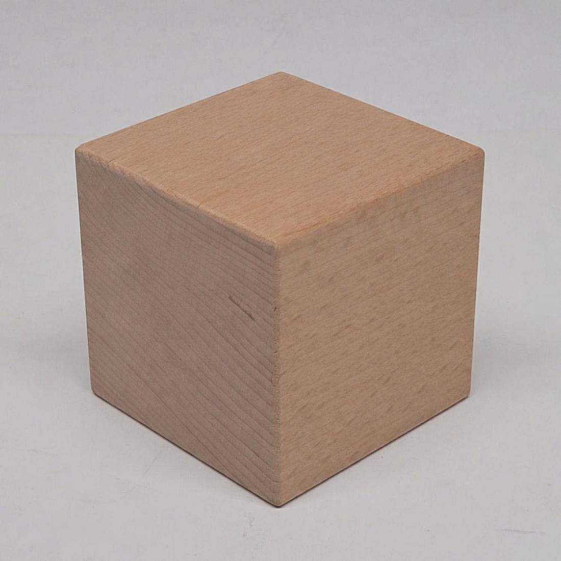 Cube QR Code en bois massif